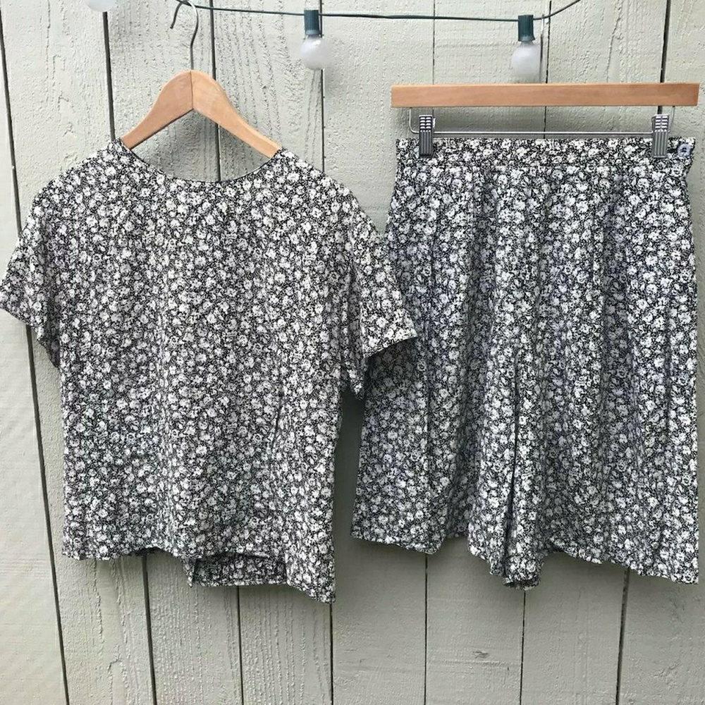 Two Piece High Waisted Shorts and Top